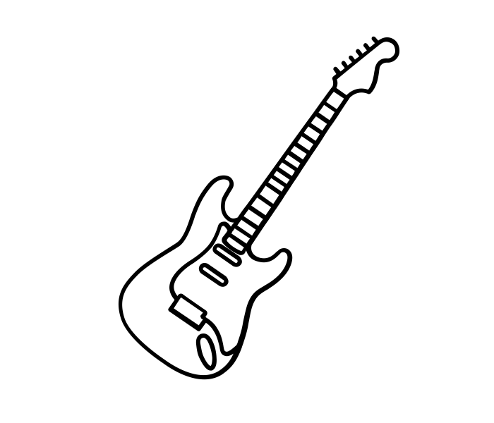 illustration of a strat style guitar